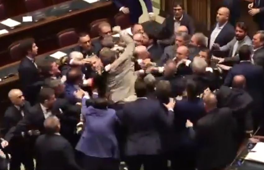 italijanski parlament tuča