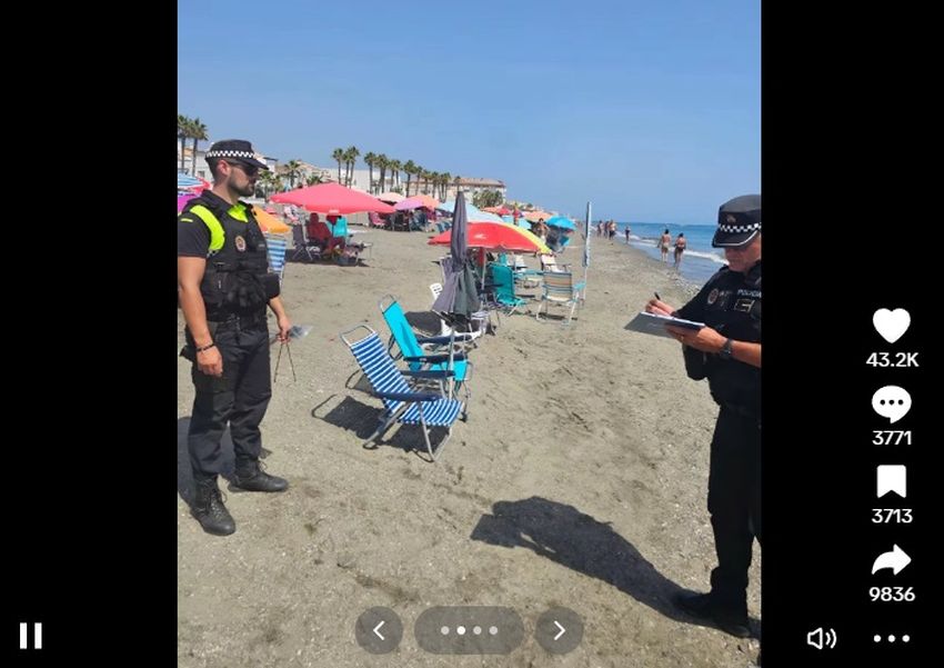 španija plaža policija