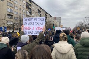 doček beogradskih studenata protestni marš varadinski most