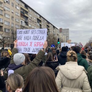 doček beogradskih studenata protestni marš varadinski most