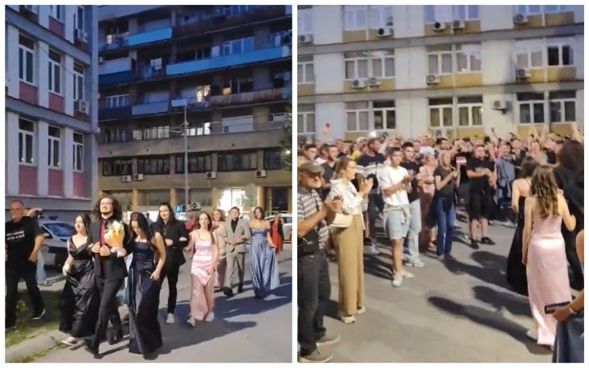 Maturanti užice podrška uhapšenom drugu
