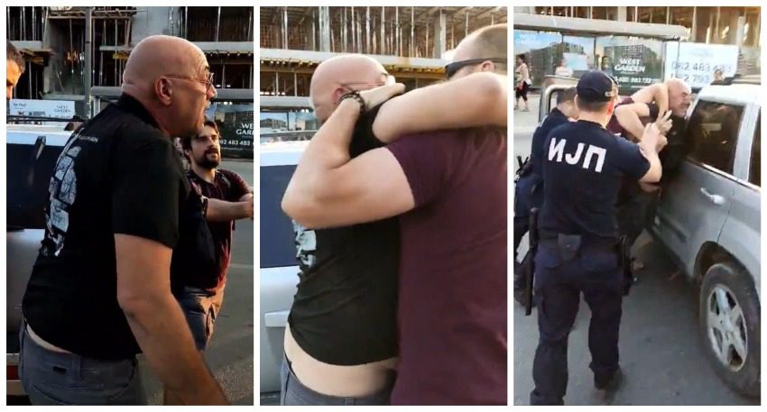 policajac napad blokade novi sad