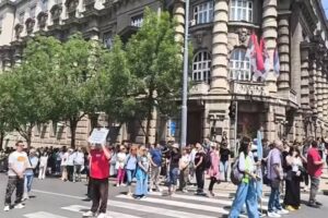 protest akademske zajednice blokada raskrsnice vlada srbije beograd