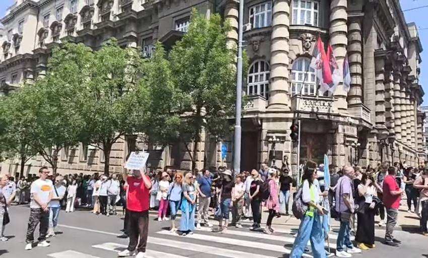 protest akademske zajednice blokada raskrsnice vlada srbije beograd