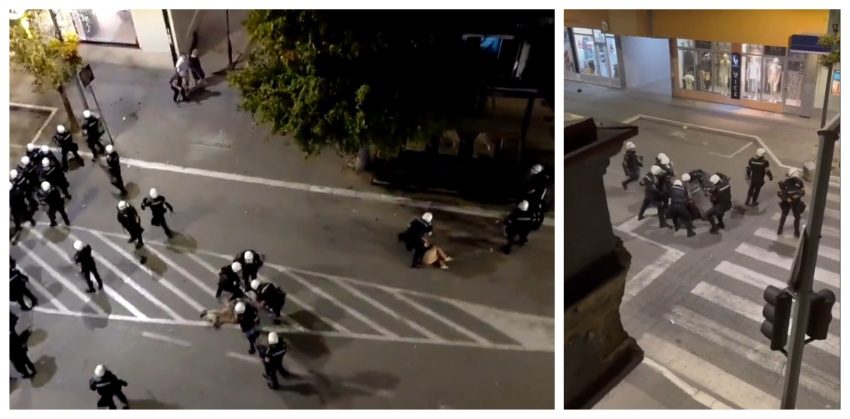 policijska brutalnost prebijanje demonstranata valjevo