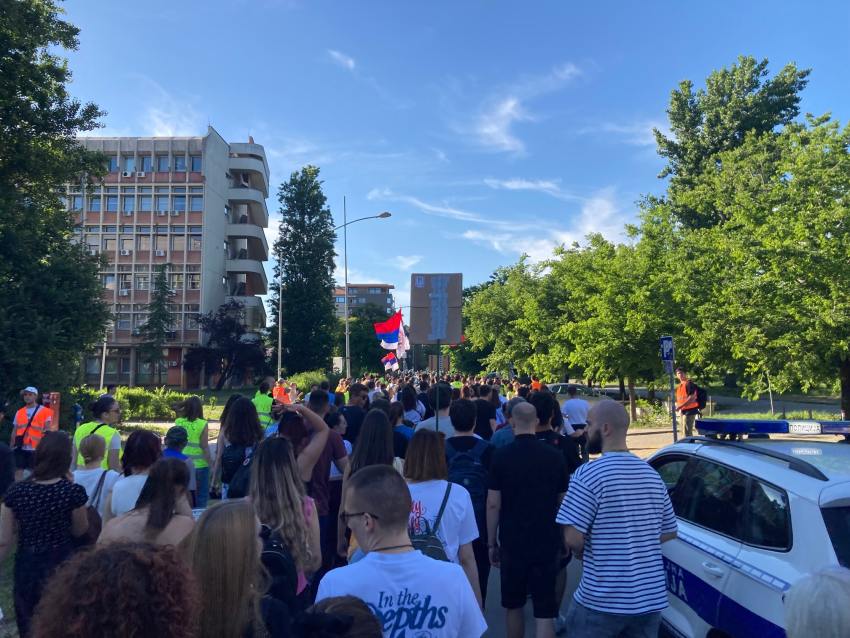 studenti u blokadi obeležavanje godišnjice oluje noi sad protestna šetnja