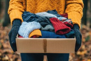 humanitarna pomoć odeća kutija