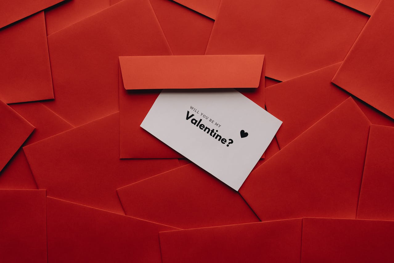 Kartica sa natpison “Will you be my Valentine?”
